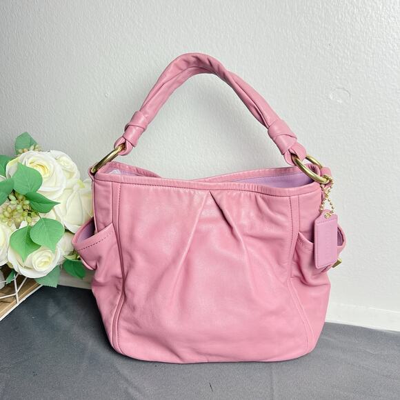 Coach Parker Pink Leather Hobo Shoulder Bag Style 13412 - Picture 1 of 9